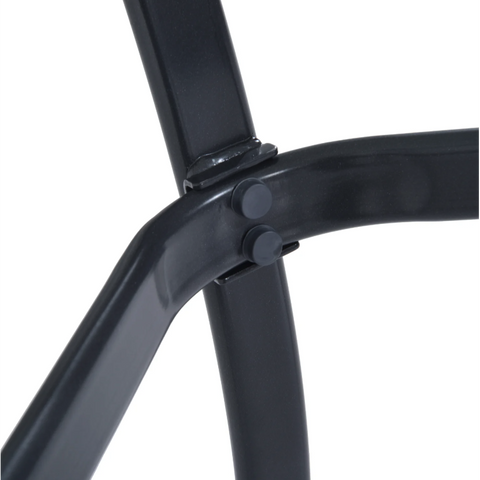 Rootz Tuintafel - Glazen Tafel - Bistrotafel - Balkontafel - Zwart - Metaal - Gehard Glas - 68,5 x 68,5 cm