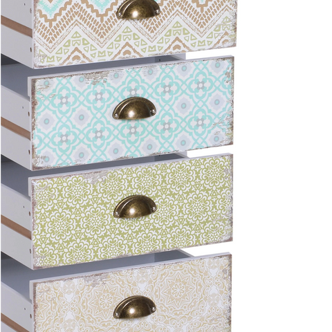 Rootz Ladekast - Bijzetkast - Dressoir - Opbergkast - 5 Laden - Rechthoekig - Staande Kast - Hout - MDF - 46 x 34 x 97,5 cm