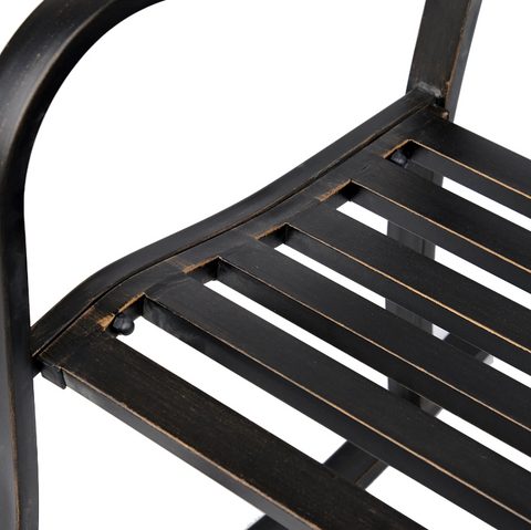 Rootz Rocking Chair - Garden Chair - Metal - Bronze - Antique - Steel - Cast Iron - Ergonomic - 60 x 73 x 85 cm