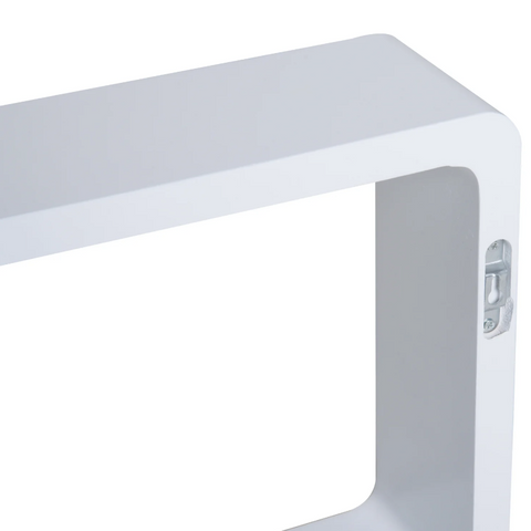 Rootz Wall Shelves - Set Of 3 - Hanging Shelf - Storage Space - Three Compartments - MDF - Water Resistant - White - Three Dimensions