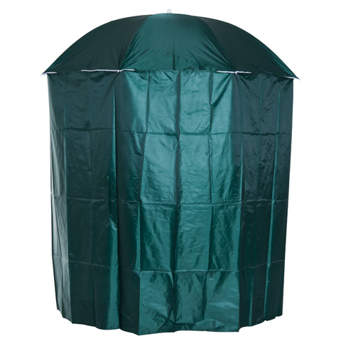 Rootz Parasol - Beach Parasol - Sidewall - Green - 2-Piece - Polyester - Water-repellent - Removable Sidewall - Diameter 220 cm