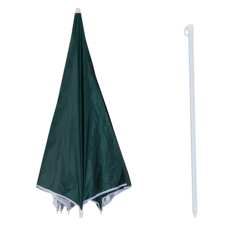 Rootz Parasol - Beach Parasol - Sidewall - Green - 2-Piece - Polyester - Water-repellent - Removable Sidewall - Diameter 220 cm