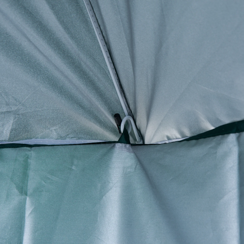 Rootz Parasol - Beach Parasol - Sidewall - Green - 2-Piece - Polyester - Water-repellent - Removable Sidewall - Diameter 220 cm