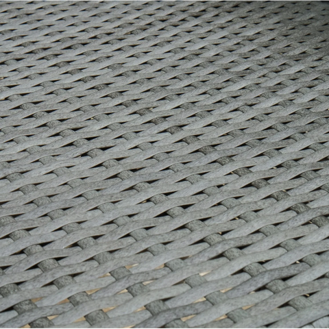 Rootz Garden Bench - Garden Chairs - 2-Seater Bench - Table - Polyrattan - Braided - Wickerwork - Steel - Gray - 133 x 63 x 84 cm