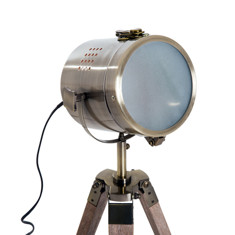 Rootz Table Lamp - Desk Lamp - Tripod - Retro Design - Studio Lamp - E14 - 25W - No Bulb - Bronze