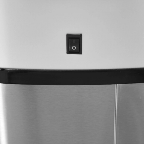 Rootz Trash Can - 48/58 Liter - Dustbin - Automatic Dustbin - Infrared Sensor - Silver - 40.9 x 28.9 x 68 cm
