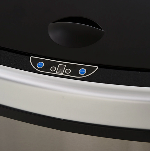 Rootz Trash Can - 48/58 Liter - Dustbin - Automatic Dustbin - Infrared Sensor - Silver - 40.9 x 28.9 x 68 cm