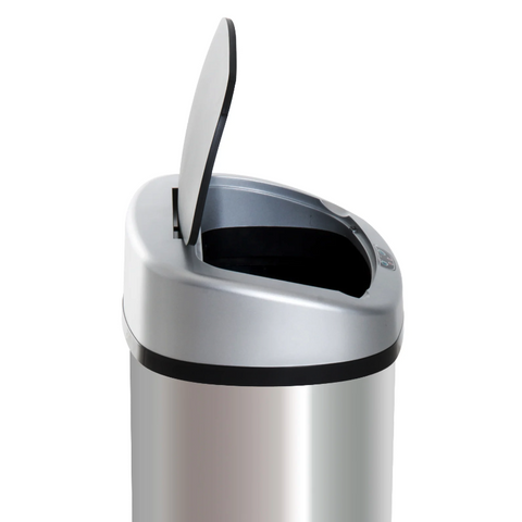 Rootz Trash Can - 48/58 Liter - Dustbin - Automatic Dustbin - Infrared Sensor - Silver - 40.9 x 28.9 x 68 cm