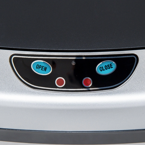 Rootz Trash Can - 48/58 Liter - Dustbin - Automatic Dustbin - Infrared Sensor - Silver - 40.9 x 28.9 x 68 cm