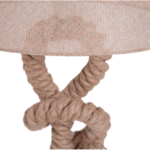 Rootz Table lamp - Rope lamp - Mood lighting - Hemp rope - Lampshade - E27 - 40W - Beige - 40 x 40 x 65 cm