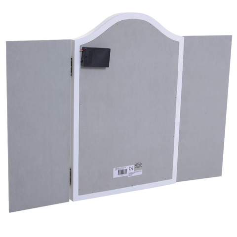 Rootz Make-Up Mirror - Cosmetic Mirror - 16 LED Lights - Batteries - White - MDF - 36-73 x 53.5 x 4.5 cm