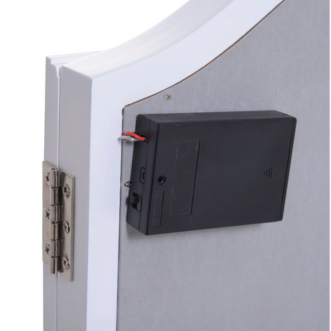 Rootz Make-Up Mirror - Cosmetic Mirror - 16 LED Lights - Batteries - White - MDF - 36-73 x 53.5 x 4.5 cm