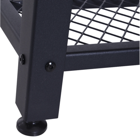 Rootz Salontafel - Salontafel - Bijzettafel - Opbergrek - Metaal - MDF - Bruin - Zwart - 106 x 60 x 45 cm 