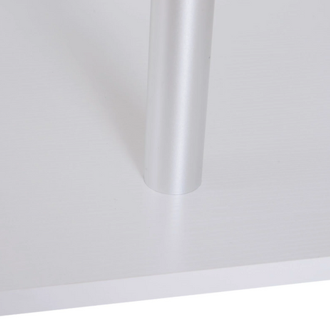 Rootz Side Table - Coffee Table - Coffee Table - 3 Levels - Storage Space - Processed Wood - Aluminum - White/Black - 48 x 48 x 48 cm