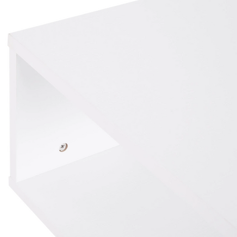 Rootz Side Table - Coffee Table - Coffee Table - 3 Levels - Storage Space - Processed Wood - Aluminum - White/Black - 48 x 48 x 48 cm