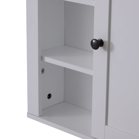 Rootz Bathroom Cabinet - Wall Cabinet - Storage Cabinet - Adjustable Shelf - 3 Levels - White - 53 x 14.5 x 50.5 cm