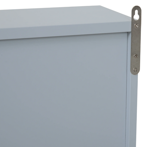 Rootz Bathroom Cabinet - Wall Cabinet - Storage Cabinet -Mirror Cabinet - Mirror - 2 Levels - Adjustable Shelf - Gray - W48 x D14.5 x H45 cm