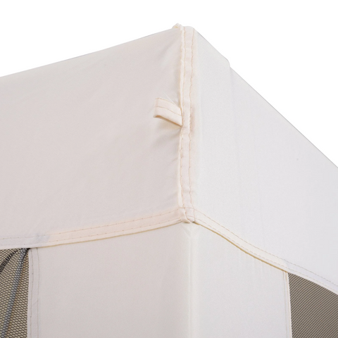 Rootz Partyzelt - Gartenpavillon - Seitenwände - Wetterfest - Moskitonetz - Zelt - Beige - 3 x 3 m