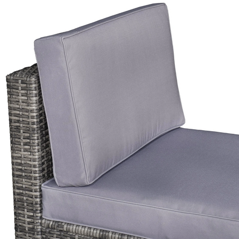 Rootz Lounge set - Garden set - Storage baskets - Benches - Seating set - Side table - Gray - Poly rattan - Steel