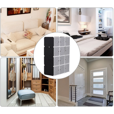 Rootz Kleiderschrank – Lagerschrank – Fachschrank – Kleiderstange – Würfel – Schwarz – Weiß – 111 x 47 x 145 cm