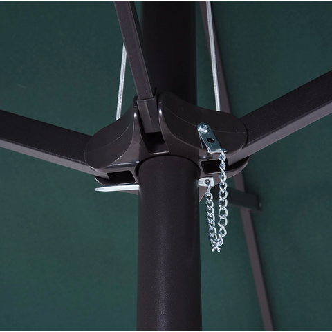 Rootz Parasol - Market Parasol - Large Parasol - Double Parasol - Water-repellent - Polyester - Green/Cream/Grey/Coffee/Black/Red - L460 x W270 x H240 cm