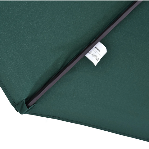 Rootz Parasol - Market Parasol - Large Parasol - Double Parasol - Water-repellent - Polyester - Green/Cream/Grey/Coffee/Black/Red - L460 x W270 x H240 cm
