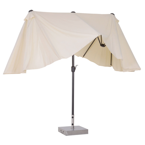 Rootz Parasol - Market Parasol - Large Parasol - Double Parasol - Water-repellent - Polyester - Green/Cream/Grey/Coffee/Black/Red - L460 x W270 x H240 cm