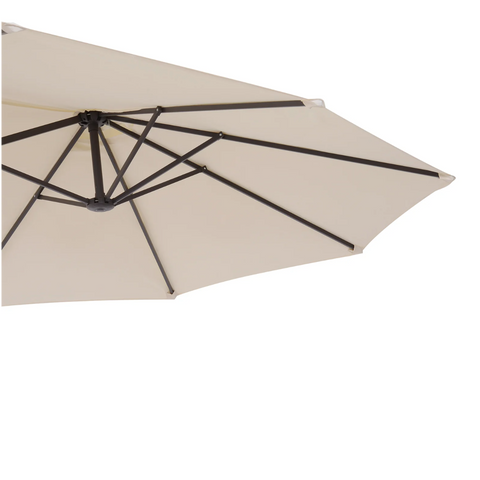 Rootz Parasol - Market Parasol - Large Parasol - Double Parasol - Water-repellent - Polyester - Green/Cream/Grey/Coffee/Black/Red - L460 x W270 x H240 cm
