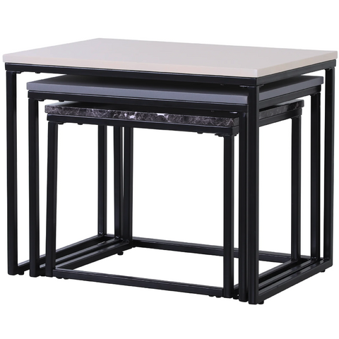 Rootz Salontafels - Set Van 3 - Bijzettafels - Salontafels - Metaal - MDF - Diverse Afmetingen 