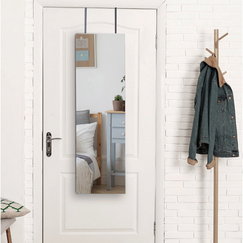 Rootz Sieradenspiegel - Mirrors - Hanging mirrors - Deurbevestiging - LED - MDF - Wit - 37 x 120 x 10 cm