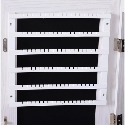 Rootz Sieradenspiegel - Mirrors - Hanging mirrors - Deurbevestiging - LED - MDF - Wit - 37 x 120 x 10 cm