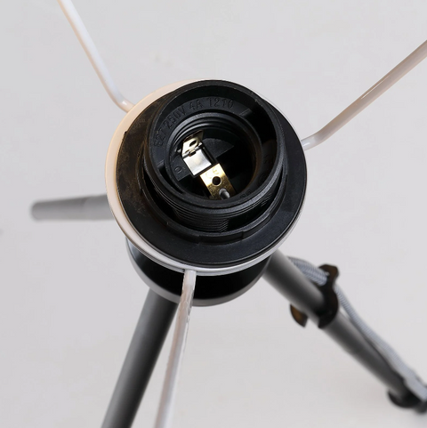 Rootz Table lamp - Standing Lamp - Mood lighting - E27 - 40W - Metal - Black - Fabric - 30 x 30 x 60 cm