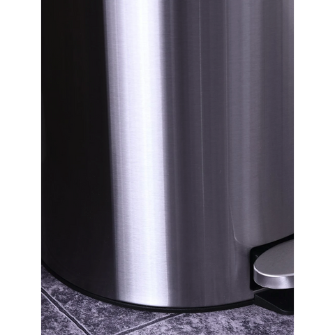 Rootz Prullenbak - Pedaalemmer - 12 L - Binnenemmer - Soft Close - RVS - 30,8 x 48,7 cm - Zilver