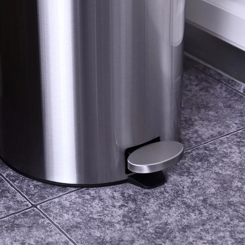 Rootz Prullenbak - Pedaalemmer - 12 L - Binnenemmer - Soft Close - RVS - 30,8 x 48,7 cm - Zilver