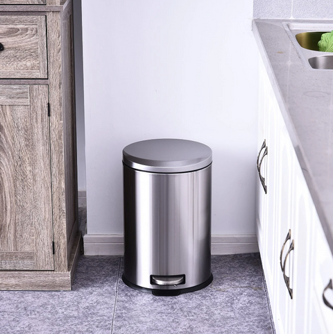 Rootz Prullenbak - Pedaalemmer - 20/30 L - Binnenemmer - Soft Close - RVS - Zilver