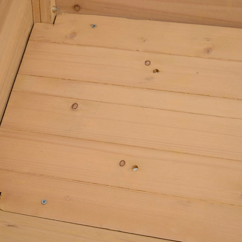 Rootz plantenbak - bloembak - bloembed - verhoogde plantenbak - afvoer - niet-geweven stof - massief hout - bruin - 100 x 70 x 80 cm