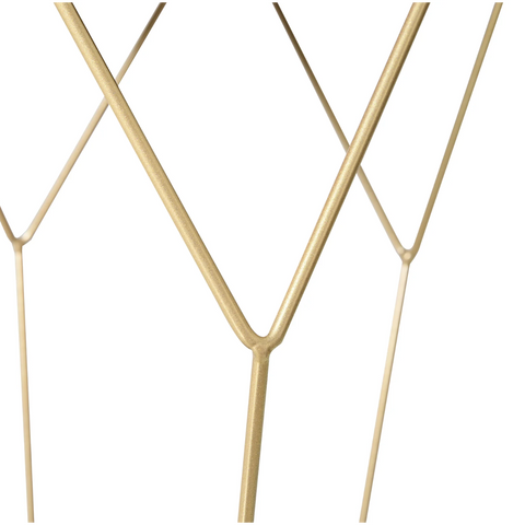 Rootz Salontafel - Bijzettafel - Opbergruimte - Mandvorm - Nachtkastje - Metaal - MDF - Zwart - Goud - 45 x 45 x 48 cm