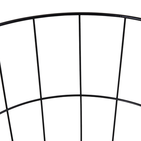 Rootz Salontafel - Bijzettafel - Opbergruimte - Nachtkastje - Mandvorm - Metaal - MDF - Naturel - Zwart - 39,5 x 39,5 x 43 cm