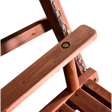 Rootz Gartenschaukel – Schaukelbank – für 2 Personen – Schaukel – Dach – Massivholz – Braun – Grün – 160 x 120 x 165 cm