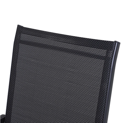 Rootz Gartenstühle – Klappstühle – 2er-Set – Armlehnen – Campingstuhl – Metall – Schwarz – 58 x 64 x 94 cm