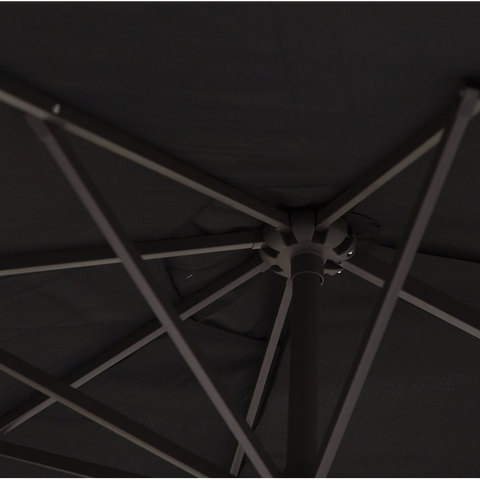 Rootz Parasol - Market Parasol - Large Parasol - Double Parasol - Water-repellent - Polyester - Green/Cream/Grey/Coffee/Black/Red - L460 x W270 x H240 cm