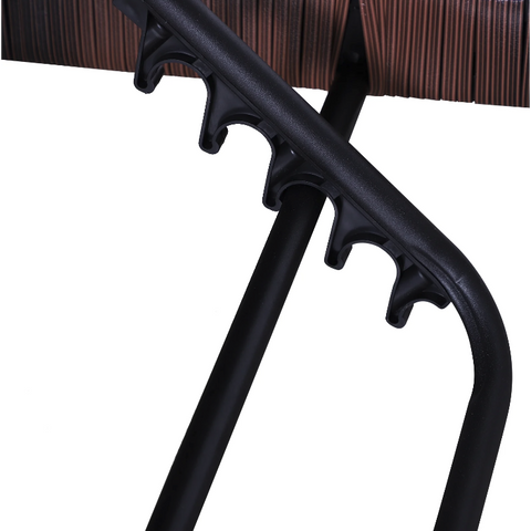 Rootz Lounger - Loungebed - Ligbed - 2-Persoons - 5-Laags - Metaal - Blauw - Wit - Rotan - Bruin - 195 x 120 x 28 cm 