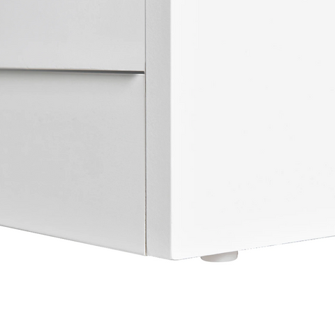 Rootz Kitchen Cabinet - Worktop - Storage Cabinet - Glass Door - Storage Space - MDF - White - Natural - 80 x 37 x 183 cm