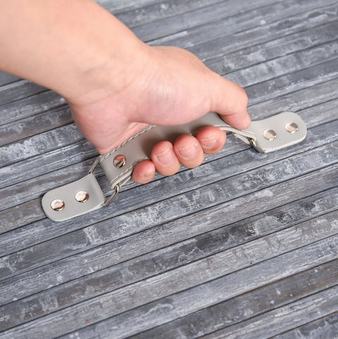 Rootz 72L Laundry basket - Laundry box - Washbasin - Angular - Brown / Gray - Bamboo - Lid - 40 x 30 x 60 cm