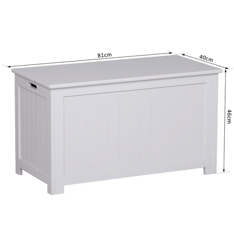 Rootz Schoenendoos - Schoenenbank - Opbergbox - Boxbank - MDF - Wit - 81 x 40 x 46 cm