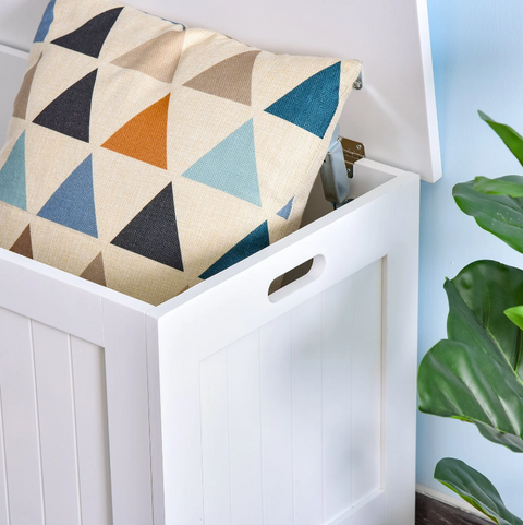 Rootz Schoenendoos - Schoenenbank - Opbergbox - Boxbank - MDF - Wit - 81 x 40 x 46 cm