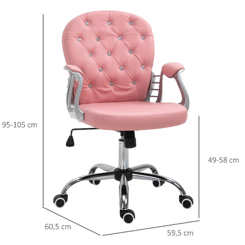 Rootz Office chair - Executive chair - Swivel chair - PU - Foam - Tilting mechanism - 59.5 x 60.5 x 95-105 cm