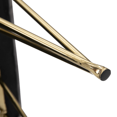 Rootz Sofa - Dining Room Sofa - Upholstered Sofa - Velvet - Metal - Gray - Gold - 116 x 44.5 x 49 cm