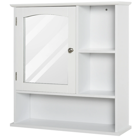 Rootz Muscilteo Mirror cabinet - Bathroom cabinet - Upper cabinet - Open compartments - Storage space - White - MDF - 60 x 18 x 63 cm