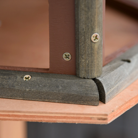 Rootz Birdhouse - Standard - Bird Stand - Waterproof Roof - Bird Feeder House - Brown - Fir Wood - Nature - 52 x 52 x 130 cm